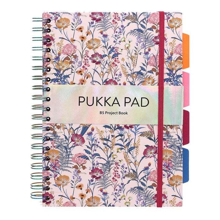 Pukka Bloom Hardcover Project Notebook, B5 Size, Cream
