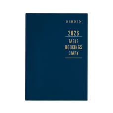 Debden 2026 A4 Diary Restaurant/Table Bookings, 2 Pages to a Day, Blue