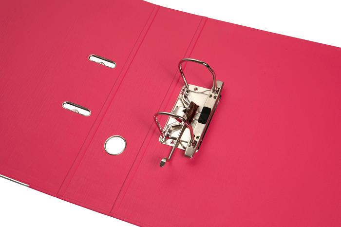 Marbig A4 Polyethylene (PE) Lever Arch File With Linen Finish Cover Coral