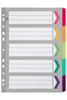 Marbig A4 Cardboard Indices/Divider, 5 Tabs, Fluoro