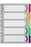 Marbig A4 Cardboard Indices/Divider, 5 Tabs, Fluoro