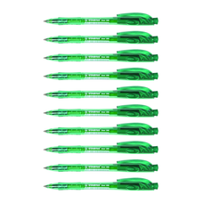 Stabilo 308 Liner Retractable Ballpoint Pen Green - Pack of 10