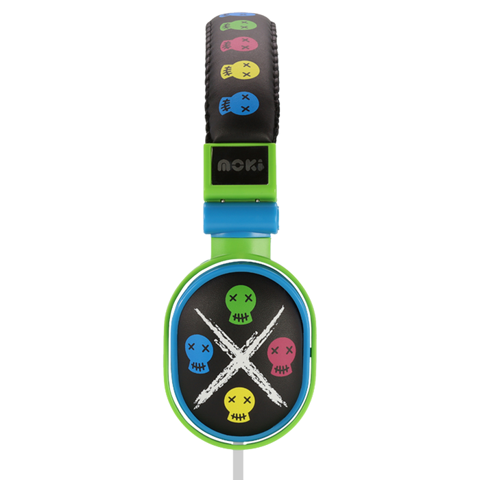 Moki Popper On-Ear Headphones - Skull Black