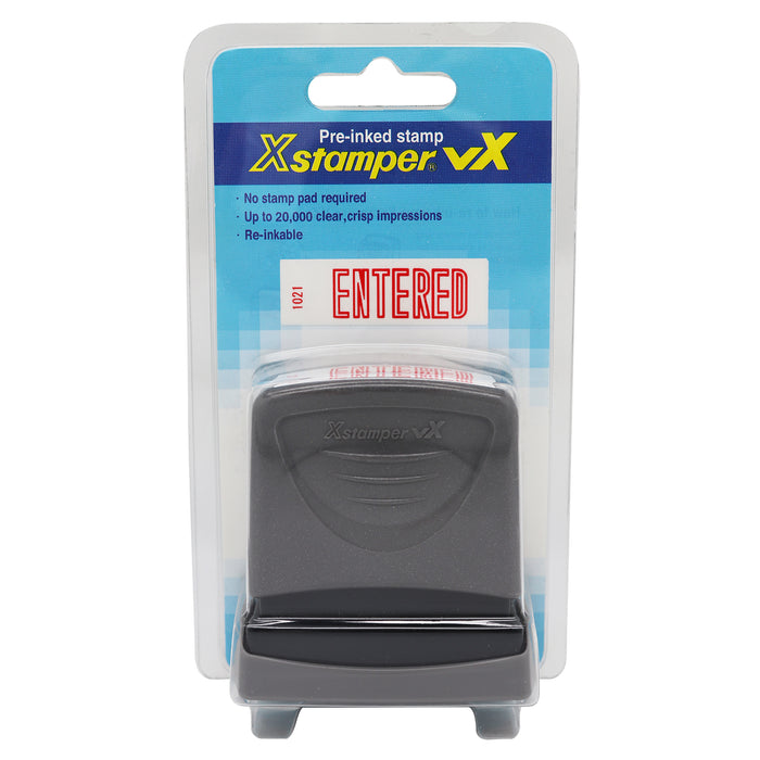 Xstamper VX-B 1021 Entered Red Stamp