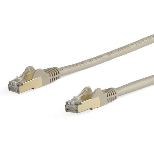 5m CAT6a Ethernet Cable - Grey - RJ45 Snagless Connectors - CAT6a STP Cord - Copper Wire - Network Cable (6ASPAT5MGR) IM4833163