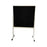 600mm High Double Sided Pinboard On Stand with Wheels (Choice of colours in Standard Fabric) Black NBMRA,F6090-BLACK
