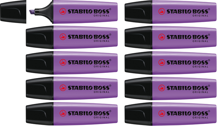 Stabilo Boss Highlighter Lavender, Box of 10