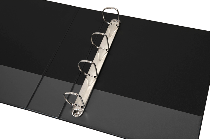 Marbig Overlay Insert Cover A4 Ring Binder 4/50 - Black