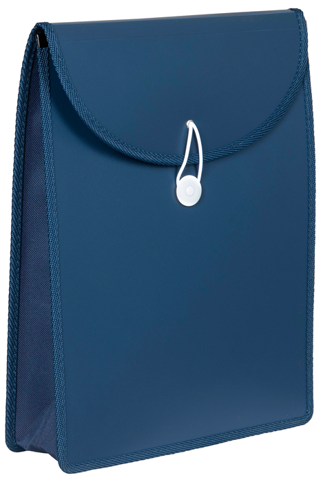 Marbig A4 Top Load Filing Pocket with Cord Closure Navy