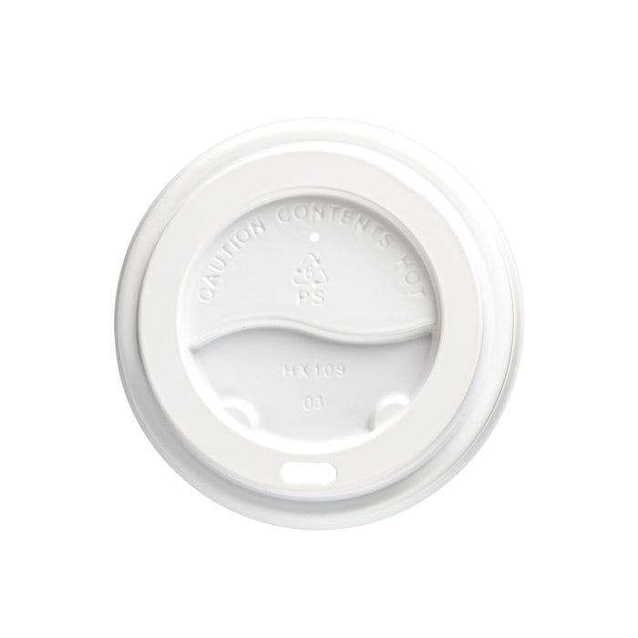 62mm Diameter Plastic Cup Lids, WHITE x 1000's pack MPH16233