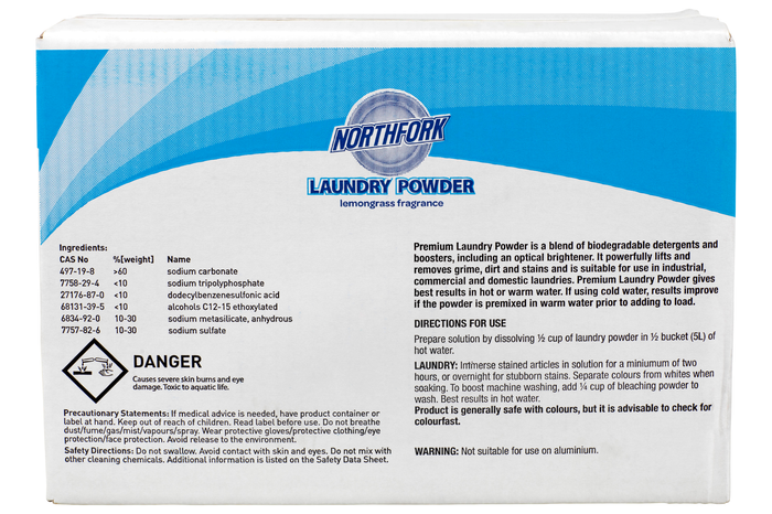 Northfork Laundry Powder Lemongrass Fragrance 15kg