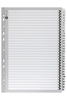 Marbig A4 Cardboard Indices/Divider, 1-31, Black/White
