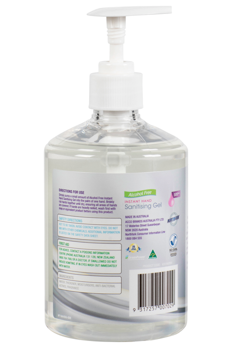 Northfork Instant Hand Sanitizer Alcohol Free 500ml x 12's pack