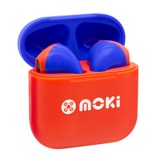 MokiPods Mini TWS Earphones for Kids Volume Limited - Red/Blue