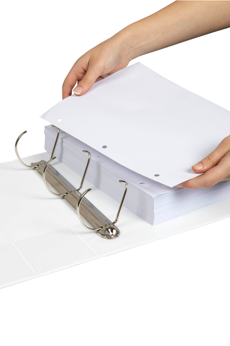 Marbig A4 Insert Cover Ring Binder, 50mm 3 D Rings, White