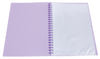 Marbig A4 20 Pocket Insertable Cover Refillable Display Book, Pastel Purple Cover