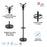 Alba Brio Coat Rack 1750 x 350 x 350mm BLACK