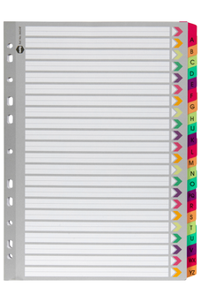 Marbig A4 Fluoro Cardboard Indices/Divider, A-Z