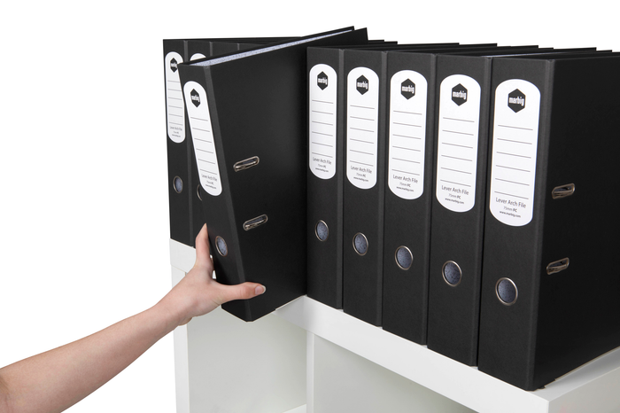 Marbig Foolscap Lever Arch File, Black