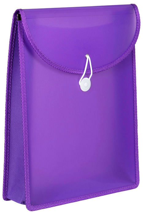 Marbig A4 Top Load Filing Pocket with Cord Closure Violet