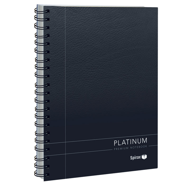 Spirax A5 Platinum Premium Black Polypropylene Cover Notebook, 200 Page (401)
