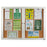 Natural Cork Bulletin Board With 2 Doors - Satin Finish Aluminium Frame 1200 x 900mm