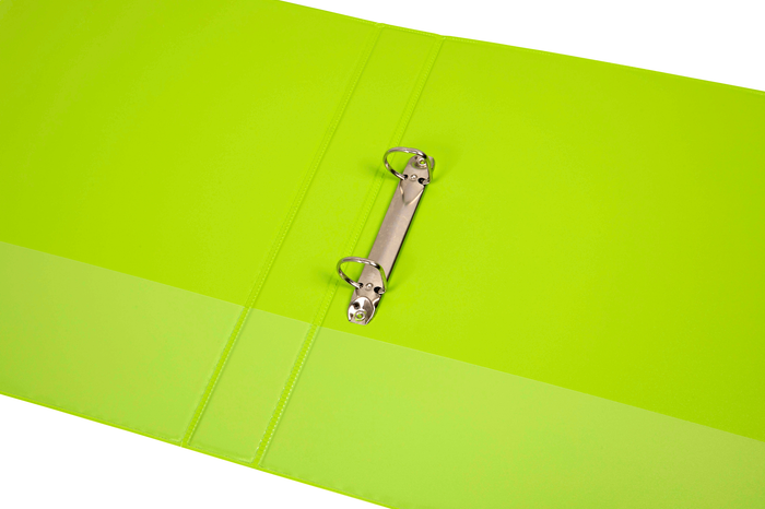Marbig Overlay Insert Cover A4 Ring Binder 2/25 Lime, 2 D Ring