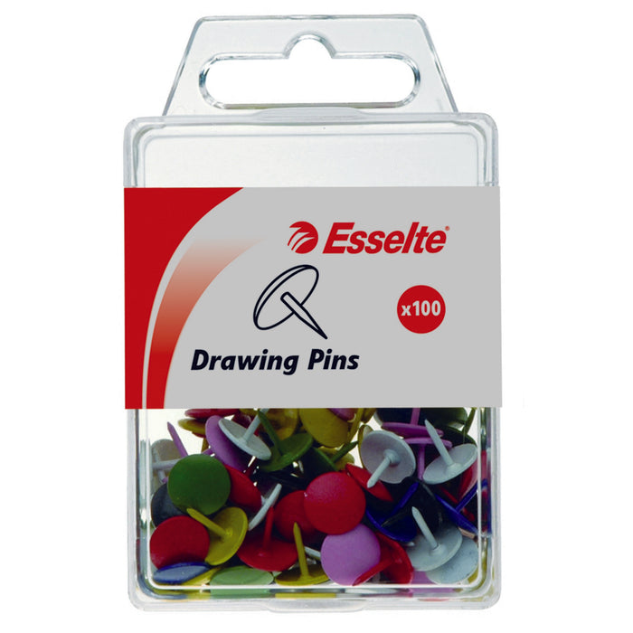 Esselte Metalware Assorted Drawing  Pins, Pack of 100