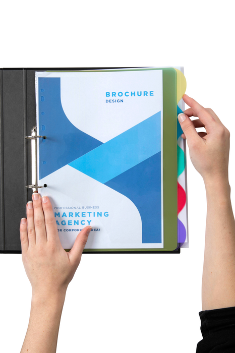 Marbig A4 Professional Extra Wide Polypropylene Indices/Divider, 5 Tabs