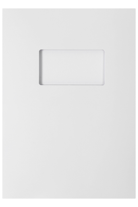 Marbig A4 Gloss Presentation Folders with Window, White, Pack of 10