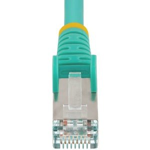 7.5m CAT6a Ethernet Cable - Aqua - Low Smoke Zero Halogen (LSZH) - 10GbE 500MHz 100W PoE++ Snagless RJ-45 w/Strain Reliefs S/FTP Network Patch Cord IM5659485