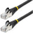 7.5m CAT6a Ethernet Cable - Black - Low Smoke Zero Halogen (LSZH) - 10GbE 500MHz 100W PoE++ Snagless RJ-45 w/Strain Reliefs S/FTP Network Patch Cord IM5659472