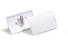 Durable Name Badge With Click Fold Combi Clip, 54mm x 90mm, Box of 25
