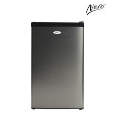 Nero 125L Fridge and Freezer, Stainless Steel/Black