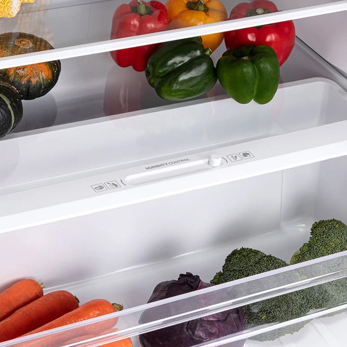 Nero 480L Fridge and Freezer, Brushed Stainless Steel