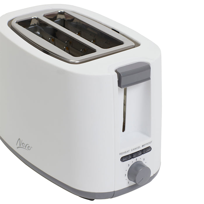 Nero 2 Slice White Toaster