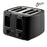 Nero 4 Slice Black Toaster