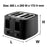 Nero 4 Slice Black Toaster