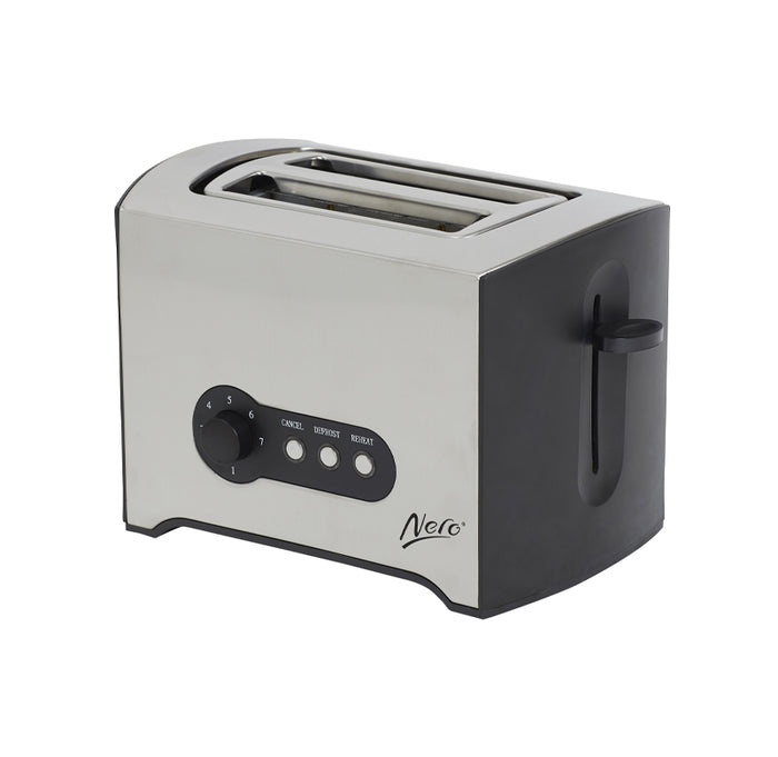 Nero 2 Slice Rectangular Stainless Steel Toaster