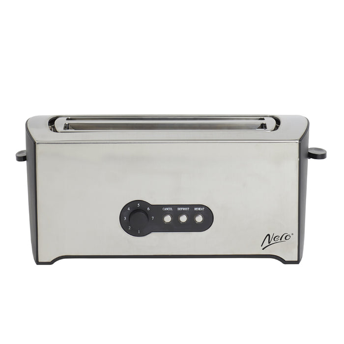 Nero Stainless Steel Rectangular 4 Slice Toaster