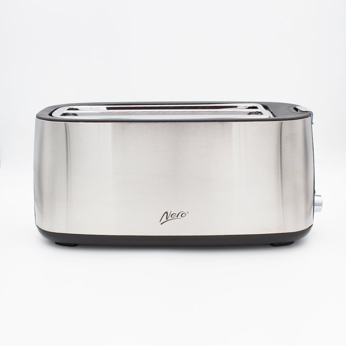 Nero 4 Slice Stainless Steel Toaster