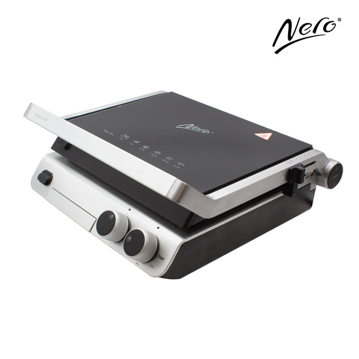 Nero Deluxe Sandwich Press Toaster Contact Grill 4 Slice with Timer