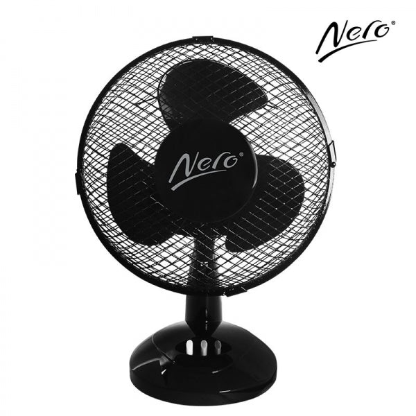 Nero Black Desk Fan, 23cm