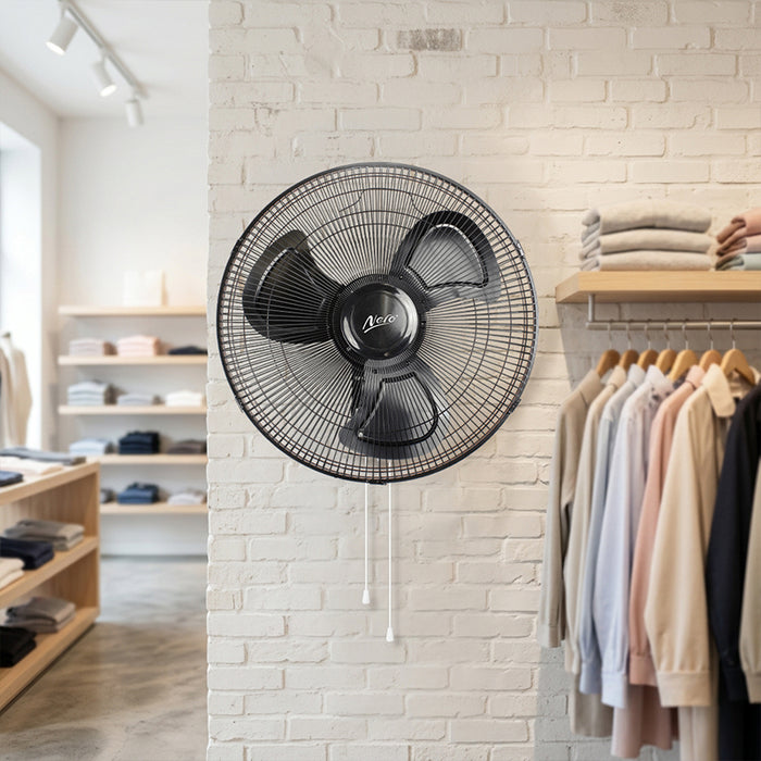 Nero 45cm Industrial Wall Fan Black