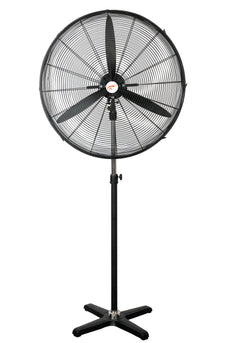 Nero 75cm Industrial Pedestal Fan Black