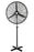 Nero 75cm Industrial Pedestal Fan Black