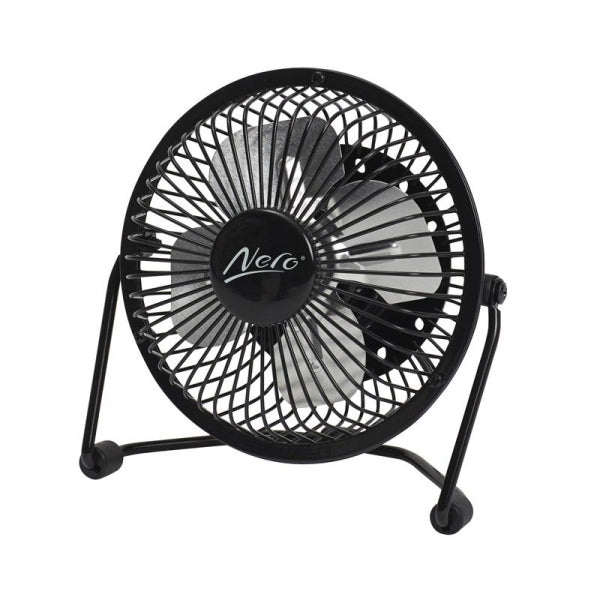 Nero Black USB Mini Fan, 10cm