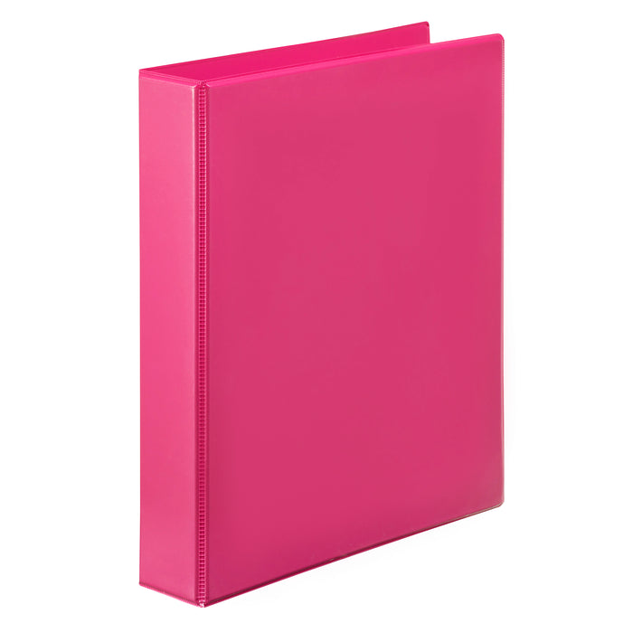 Marbig Overlay Insert Cover A4 Ring Binder 2/25 Pink, 2 D Ring