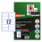 Avery L4776 Heavy Duty ID Label, 99.1mm x 42.3mm, 12 Labels Per Sheet, 20 Sheets per pack