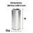 Compass 45L Stainless Steel Tidy Bin with Galvanised Liner with Handle